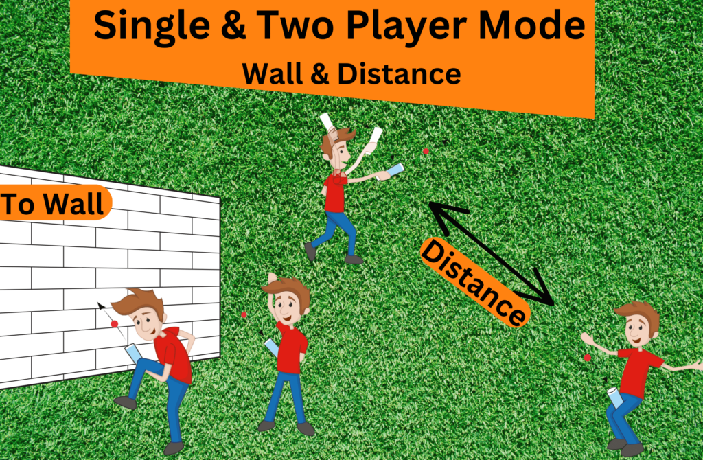 Single and Two Player Mode to Wall/Distance